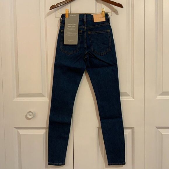 Everlane Jeans Mid Rise Skinny Medium Wash Ankle Length Size 23 New - Picture 7 of 10